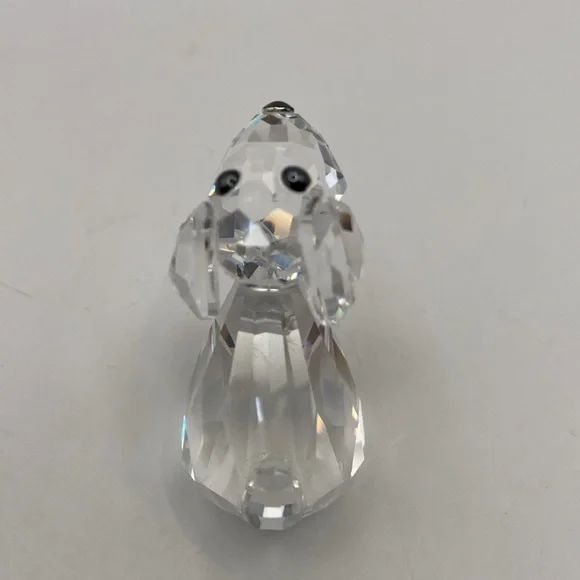 Swarovski Crystal Dog Figurine On Mirror Base - Picture 7 of 12
